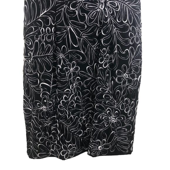 Sue Wong Black and White Ribbon Swirl Dress Size 4 - Picture 10 of 11